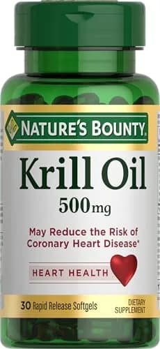 Nature's Bounty Krill Oil 500mg 30 Count Softgels thumbnail 1