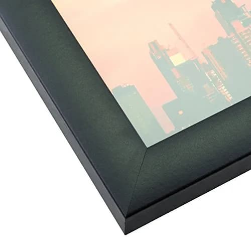 Craig Frames 8x10 Black Picture Frame Set (4-Pack) | 20.3cm x 25.4cm (8" x 10") | Matte Black Engineered Wood with Glass thumbnail 3