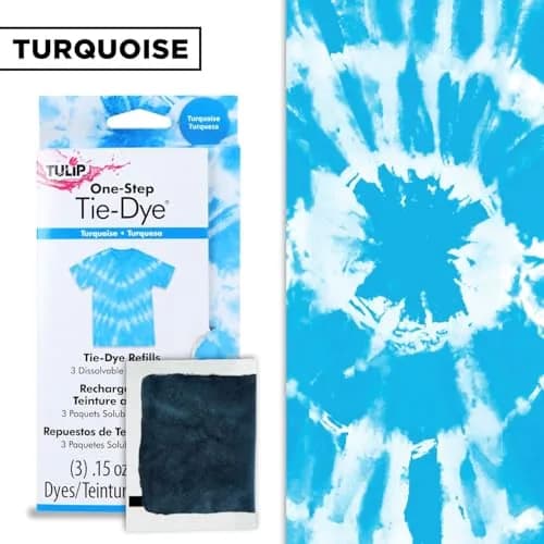 Tulip One-Step Tie-Dye Kit Dye Refill Packs, Turquoise, 12 fl oz (3 x 4 fl oz) | Concentrated Formula Dye thumbnail 5