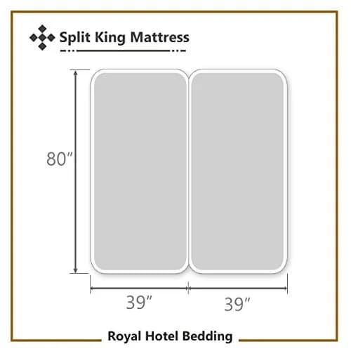 Royal Hotel Bedding Split King Sheets Set, 600 Thread Count Cotton Sateen, Blue | Breathable & Soft Bed Sheets thumbnail 6