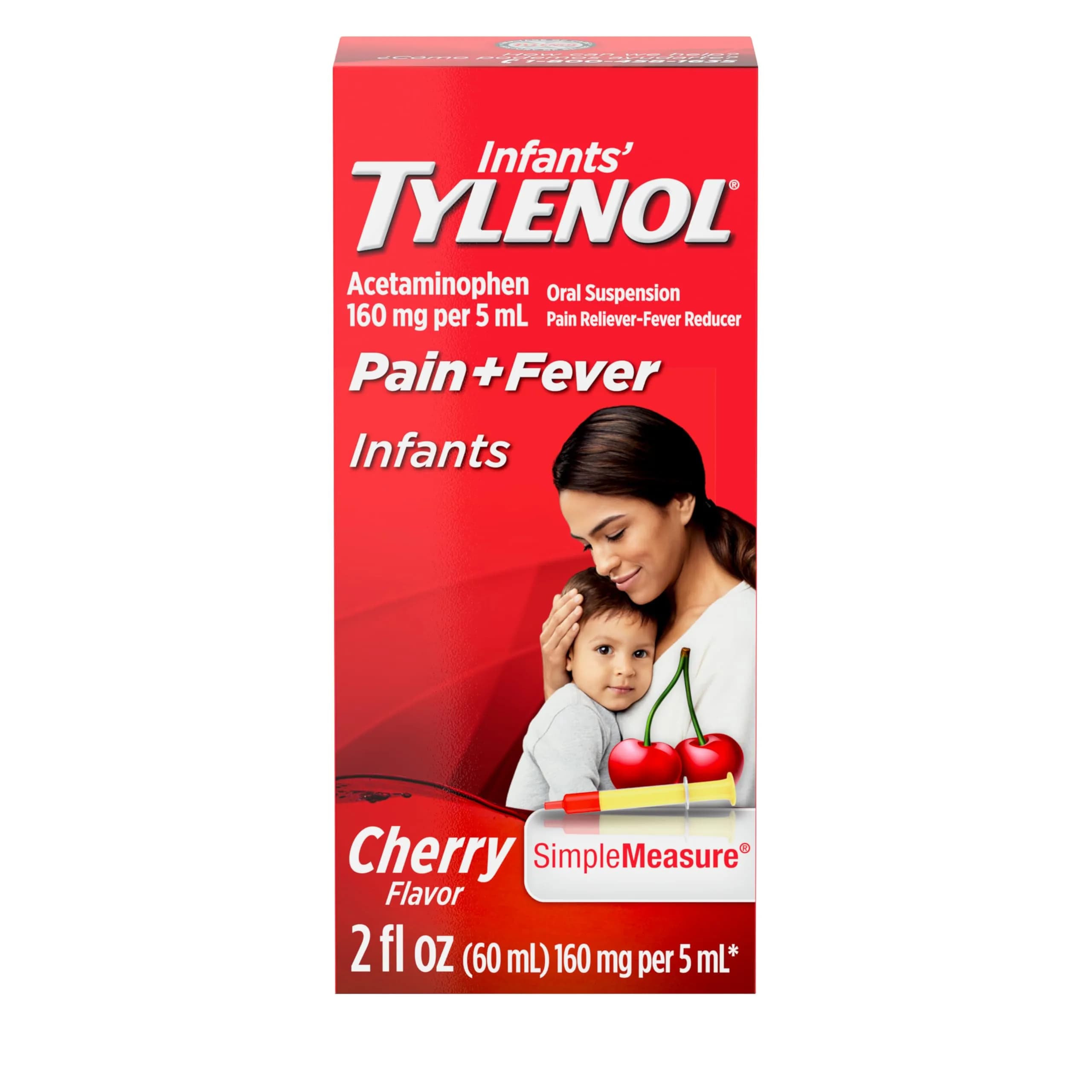 Tylenol Infants' Oral Suspension, Acetaminophen, Grape, 60ml (2 fl. oz) | #1 Pediatrician-Recommended Pain & Fever Relief — 2 Ounce