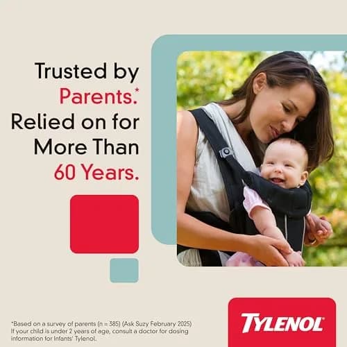 Tylenol Infants' Acetaminophen Oral Suspension Cherry Flavor 2 fl. oz (59 ml) | #1 Pediatrician-Recommended Pain & Fever Relief thumbnail 4