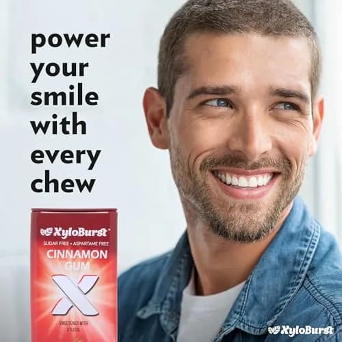 Xyloburst Cinnamon Chewing Gum 24 Pieces | Sugar-Free Oral Health Support thumbnail 6