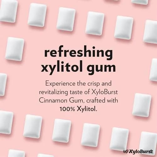 Xyloburst Cinnamon Chewing Gum 24 Pieces | Sugar-Free Oral Health Support thumbnail 3