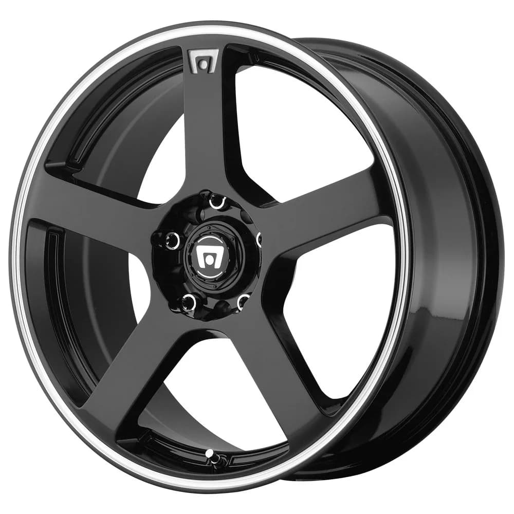 Motegi MR116 FS5 17x7 Aluminum Wheel 5x112/4.5 40mm Gloss Black Machined - main product image