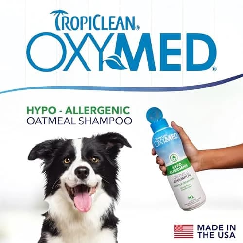 TropiClean OxyMed Hypoallergenic Dog & Cat Shampoo 591ml (20oz) | Soothes Itchy Skin & Coats thumbnail 3