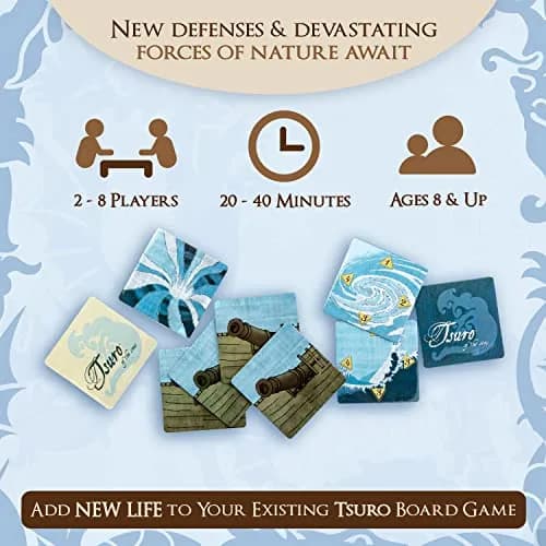 Calliope Tsuro of the Seas - Veterans of the Seas Expansion, Tile Laying Board Game | Adds Tidal Waves & Whirlpools thumbnail 2