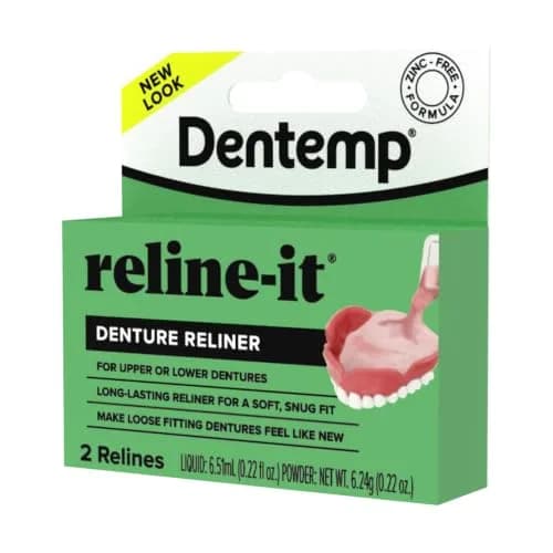 Dentemp Reline-It Advanced Formula Denture Reline Kit 3 Pack (6 Relines) | Custom Fit for Upper & Lower Dentures thumbnail 8