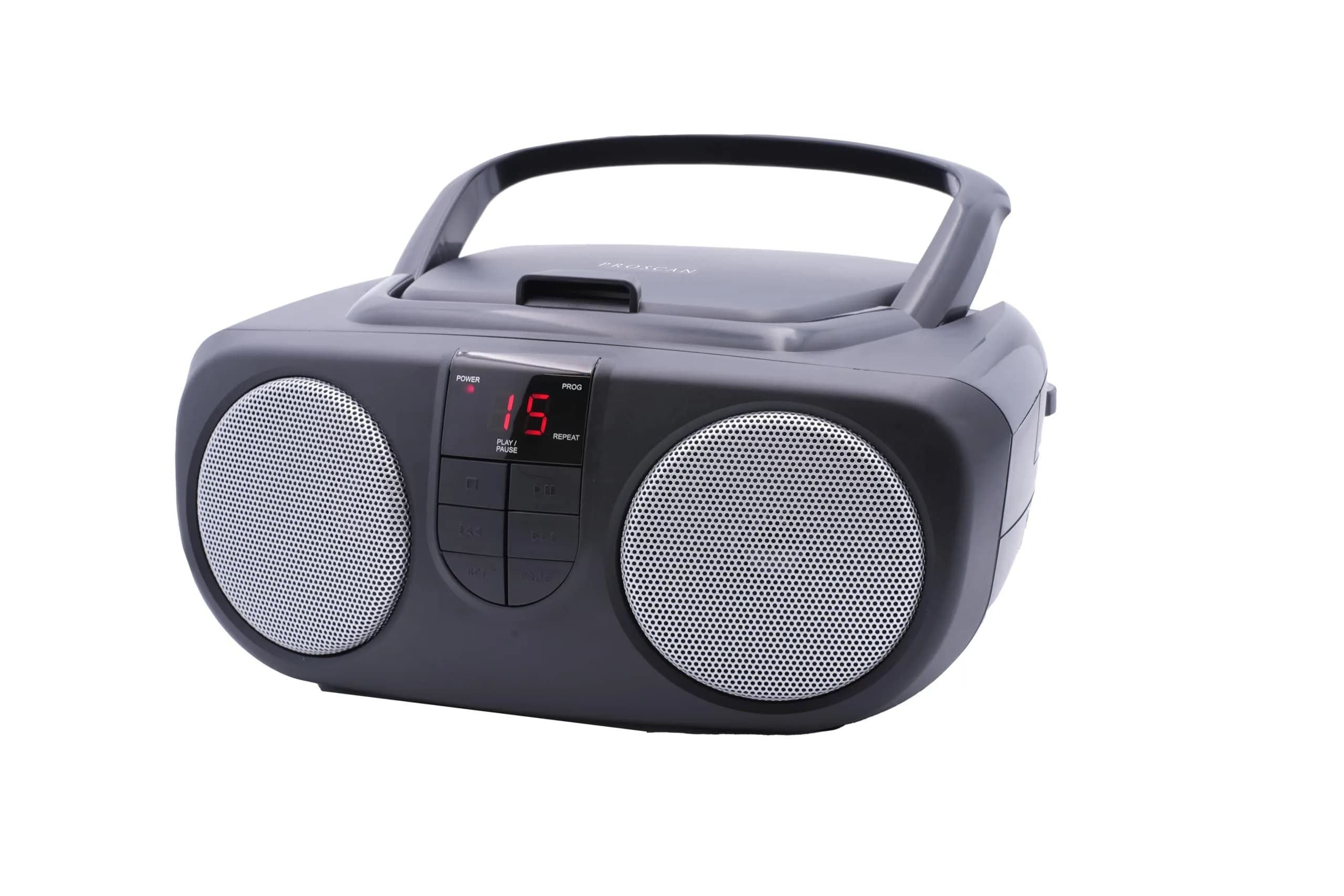 PROSCAN ELITE Retro Boombox Portable AM/FM Radio with CD Player & AUX Input (Black) | 1.38 kg (3.05 lb) - main product image