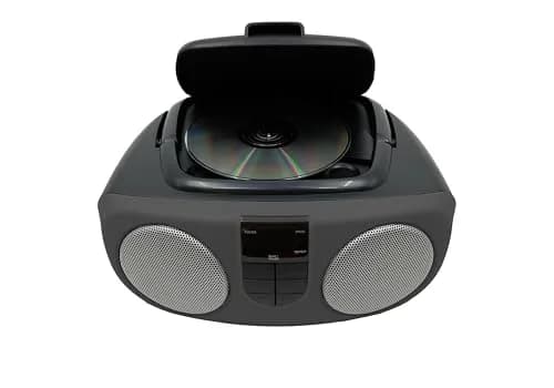 PROSCAN ELITE Retro Boombox Portable AM/FM Radio with CD Player & AUX Input (Black) | 1.38 kg (3.05 lb) thumbnail 2
