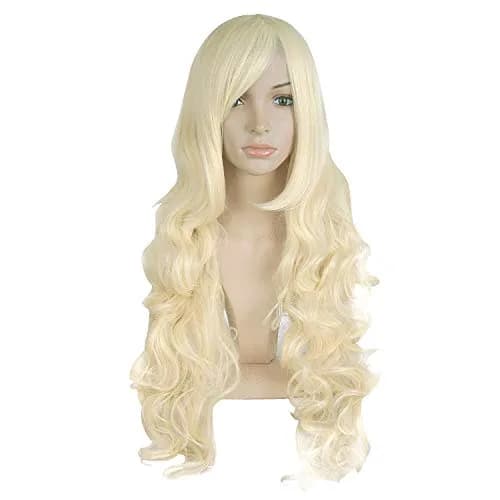 MapofBeauty 32 Inch Spiral Curly Cosplay Wig, Light Blonde | Heat Resistant Synthetic Hair thumbnail 1
