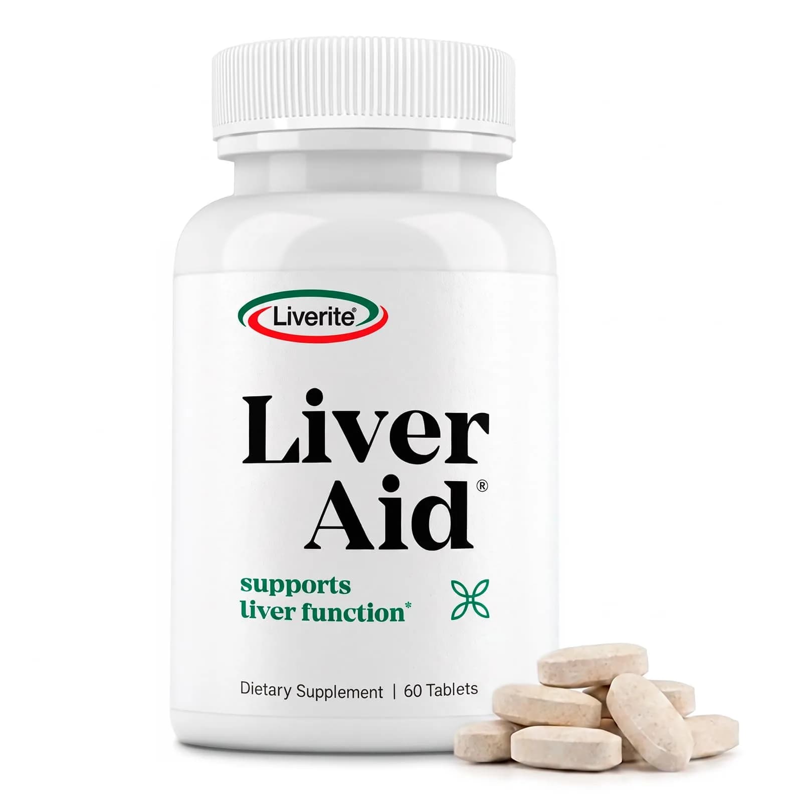 LIVERITE Liver Aid - Liver Support Supplement - 60 Tablets | Supports Liver Function & Energy — Tablet