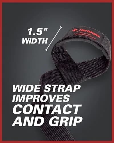 Harbinger Padded Cotton Lifting Straps with NeoTek Cushioned Wrist (Pair, Pink) 21.5 inch | Improve Grip & Reduce Wrist Fatigue thumbnail 5