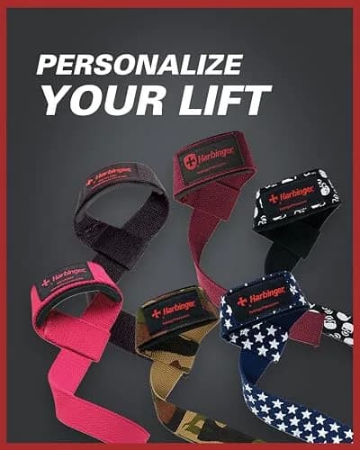 Harbinger Padded Cotton Lifting Straps with NeoTek Cushioned Wrist (Pair, Pink) 21.5 inch | Improve Grip & Reduce Wrist Fatigue thumbnail 8