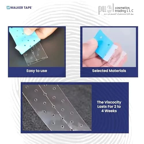 Walker Tape Extenda Bond PLUS Lace Tape 12 Inch Strip 10-Strip Pack | No-Shine Effect for Lace or Poly Skin Hair Systems thumbnail 5