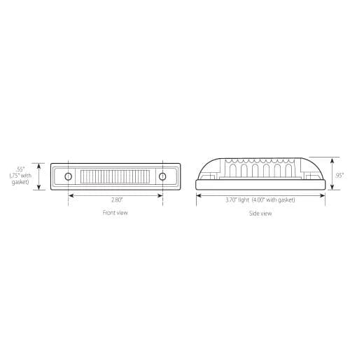 GG Grand General Amber Thin Line 6-LED Marker and Clearance Light with Clear Lens (4 inches / 10.16 cm) thumbnail 3