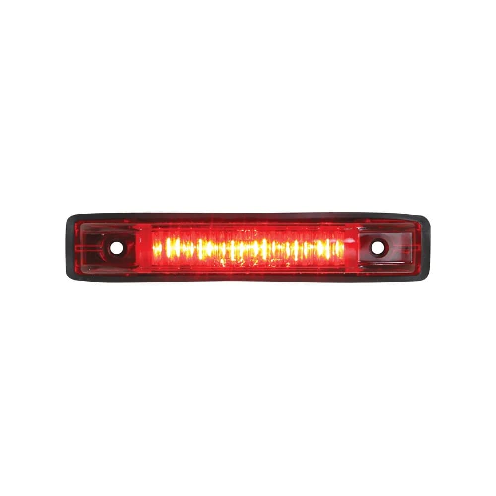 GG Grand General Amber Thin Line 6-LED Marker and Clearance Light with Clear Lens (4 inches / 10.16 cm) — Red Red