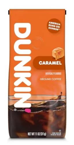 Dunkin' Caramel Flavored Medium Roast Ground Coffee 312 g (11 oz) | Bakery-Inspired Caramel Notes thumbnail 1
