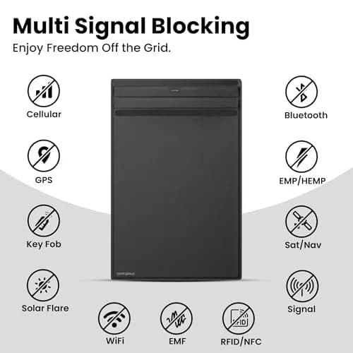 OFFGRID by EDEC Laptop Faraday Bag, Signal Blocking Bag for Laptops, Tablets, Phones | 55.2 cm (21.75") Tall thumbnail 6