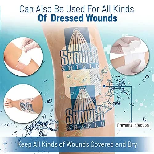 Shower Shield 10x12 Inch PICC Line Shower Cover | Waterproof Catheter Cover for Wounds thumbnail 4