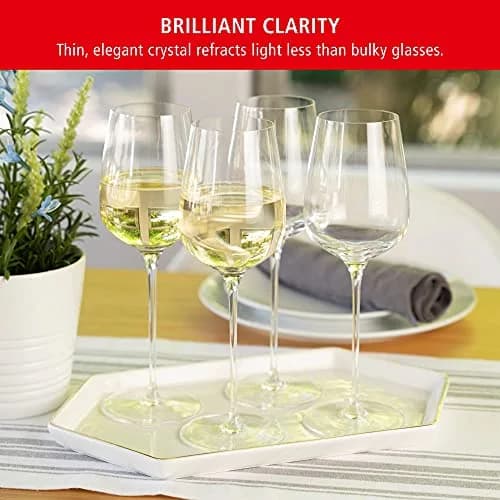 Spiegelau Willsberger White Wine Glasses Set of 4 | Elegant German Crystal for Chardonnay & Pinot Grigio (12.9 oz) thumbnail 3