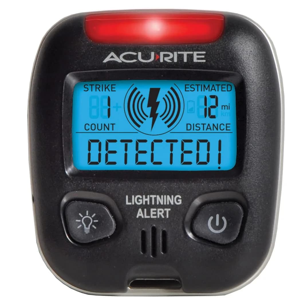 AcuRite 02020 Portable Lightning Detector 2.5L x 1W x 2.8H Inches | Detects Lightning Within 25 Miles