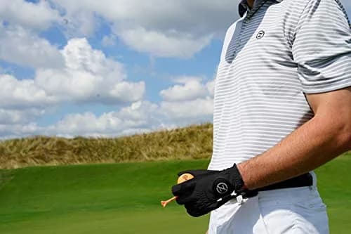 Zero Friction Golf Glove, Left Hand, One Size, Black | All-Weather Synthetic Grip & Breathability thumbnail 4