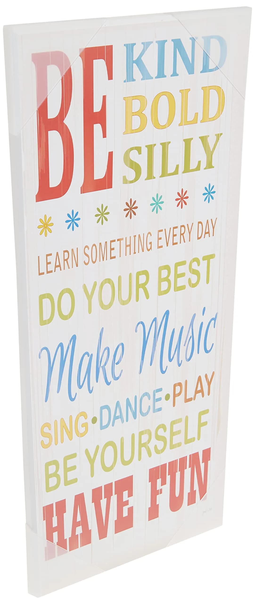 Stupell Industries Be Kind, Silly Typography Wall Plaque 17"L x 7"W | Colorful Nursery Decor - main product image