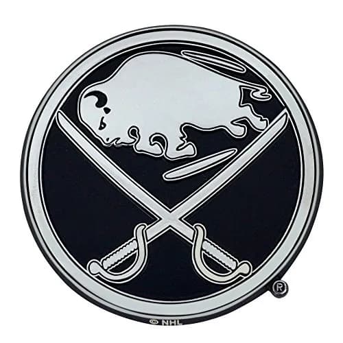 FANMATS NHL Buffalo Sabres Chrome Metal Emblem | 3"x3" Heavy Duty, 3D Logo, Easy Peel & Stick, Weather-Resistant Vehicle Badge thumbnail 2
