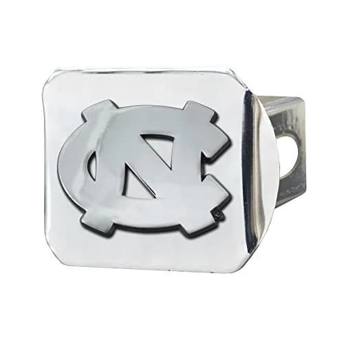 FANMATS North Carolina Tar Heels Chrome Metal Hitch Cover | NCAA Trailer Hitch Cover thumbnail 2