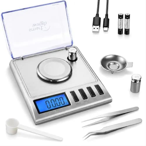 Smart Weigh GEM20 Milligram Jewelry Scale 20g x 0.001g | Precision Digital Scale with USB-C & AAA Power thumbnail 1