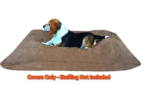Dogbed4less Do It Yourself Pet Bed Pillow Cover 48x29 in Brown | Waterproof & Washable thumbnail 6