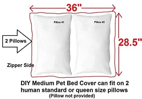 Dogbed4less DIY Pet Bed Pillow Denim Cover 36"X29" | Waterproof & Washable thumbnail 3