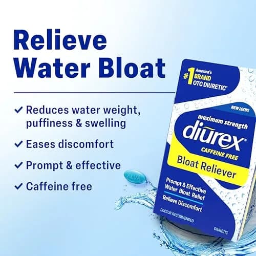 Diurex Water Pills Caffeine-Free Max Strength | Relieve Water Bloat Up to 6 Hours, 48 Count thumbnail 2