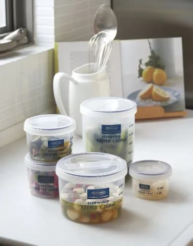 Lustroware Airtight Food Storage Containers with Lids, Set of 3, BPA-Free | Nestable, Leak-Proof, Microwave & Dishwasher Safe thumbnail 2