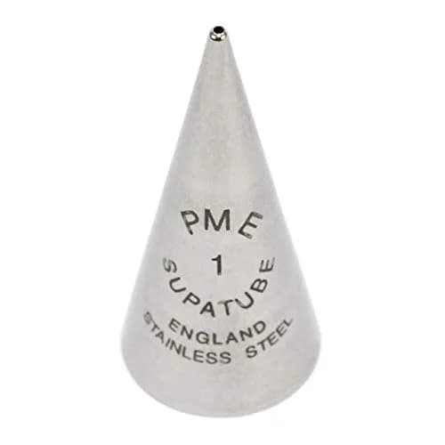 PME Seamless Stainless Steel Supatube Decorating Tip, Writer #1 | Piping Tip for Fondant & Clay thumbnail 1