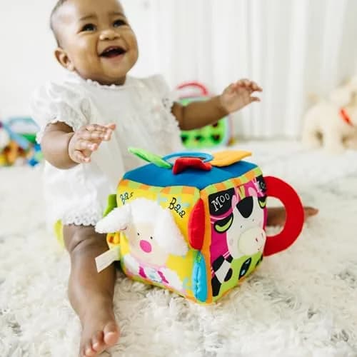 Melissa & Doug Musical Farmyard Cube Educational Baby Toy | Animal Sounds & Melodies, Compact & Durable thumbnail 5