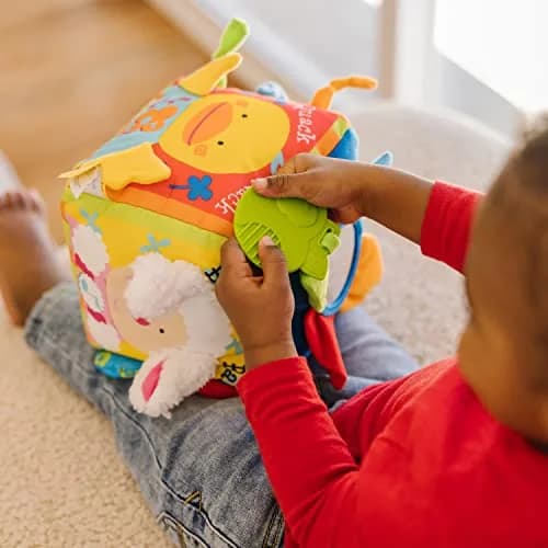 Melissa & Doug Musical Farmyard Cube Educational Baby Toy | Animal Sounds & Melodies, Compact & Durable thumbnail 8