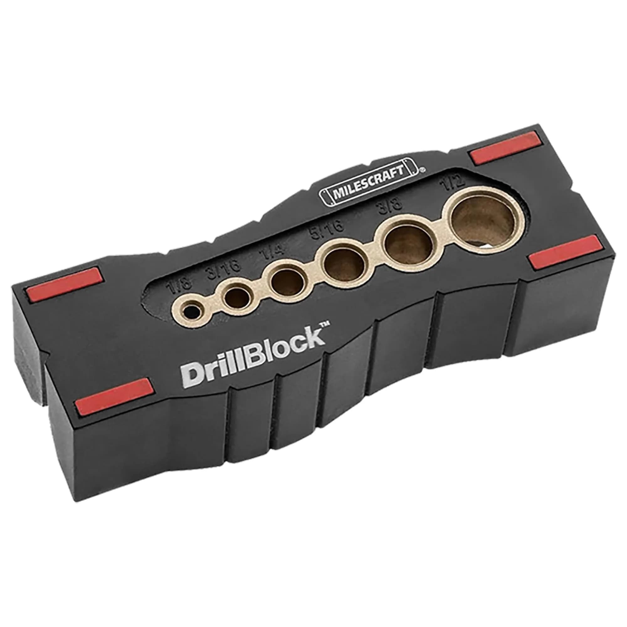 Milescraft Drill Block - Handheld Drilling Guide, Precision Jig, 6 Imperial Sizes, Reinforced Nylon & Metal, for Power Drill (Pack of 1) — Original Version