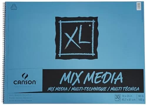 Canson XL Mix Media Pad 45.72 x 62.23 cm (18 x 24 inches) | Acid-Free Paper for All Media thumbnail 1