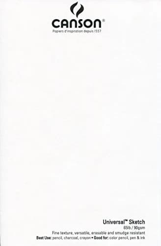 Canson Artist Series Universal Sketch Paper Pad 18x24 inches (45.7cm x 61cm) | 35 Sheets, 65lb/96gsm, Wirebound thumbnail 3