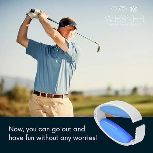 WIESNER Incontinence Clamp - Original Male Incontinence Clamp - 3 Adjustable Sizes - White With Blue Pads thumbnail 5