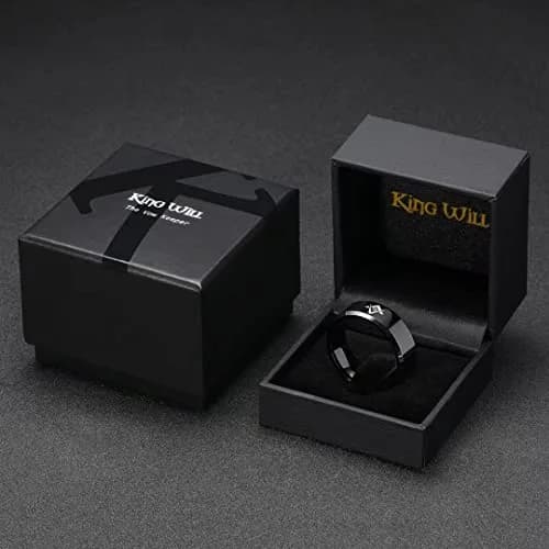 King Will Men Tungsten Wedding Band 8mm Size 8.5 | Durable, Scratch-Resistant, Waterproof thumbnail 6