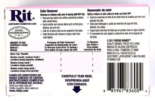 Rit Dye Color Remover Powder | Safely Lightens Fabric & Removes Dye Stains thumbnail 2