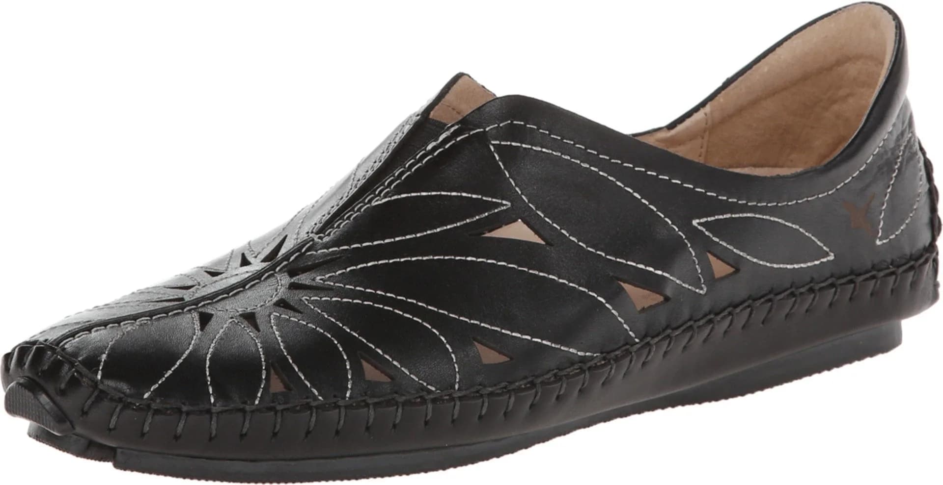 PIKOLINOS Jerez 578-7399 Women's Slip-On Moccasins - Premium Calfskin Leather - Removable Cushioned Insole, Elastic Fit, Lightweight Comfort (70-120 chars)