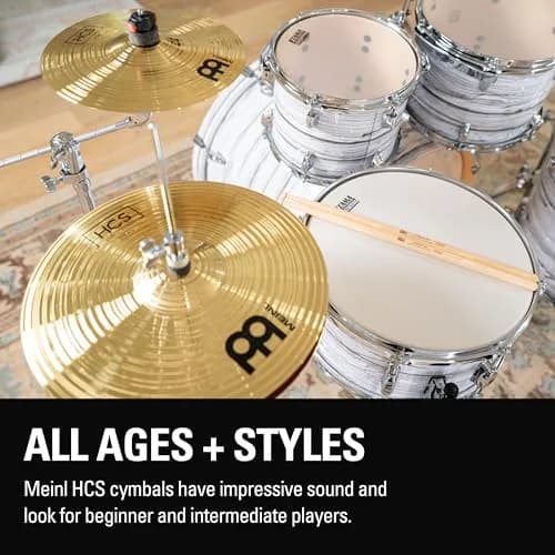 Meinl Percussion HCS Cymbals Box Set 13"/14"/10" | German Brass, Beginner Friendly thumbnail 3