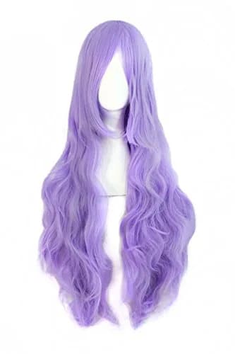 MapofBeauty Long Hair Spiral Curly Cosplay Costume Wig (Light Purple) | 32 Inch Heat-Resistant Synthetic Wig thumbnail 1