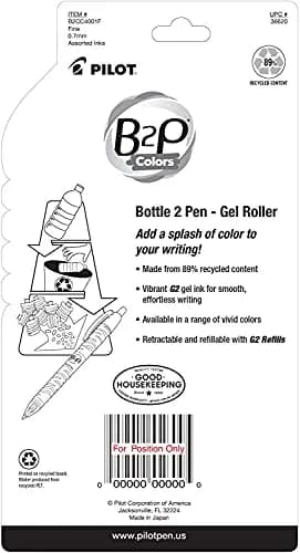 Pilot B2P Colors Gel Pen, Fine Point 0.7mm Assorted Colors | Eco-Friendly Recycled Plastic thumbnail 2