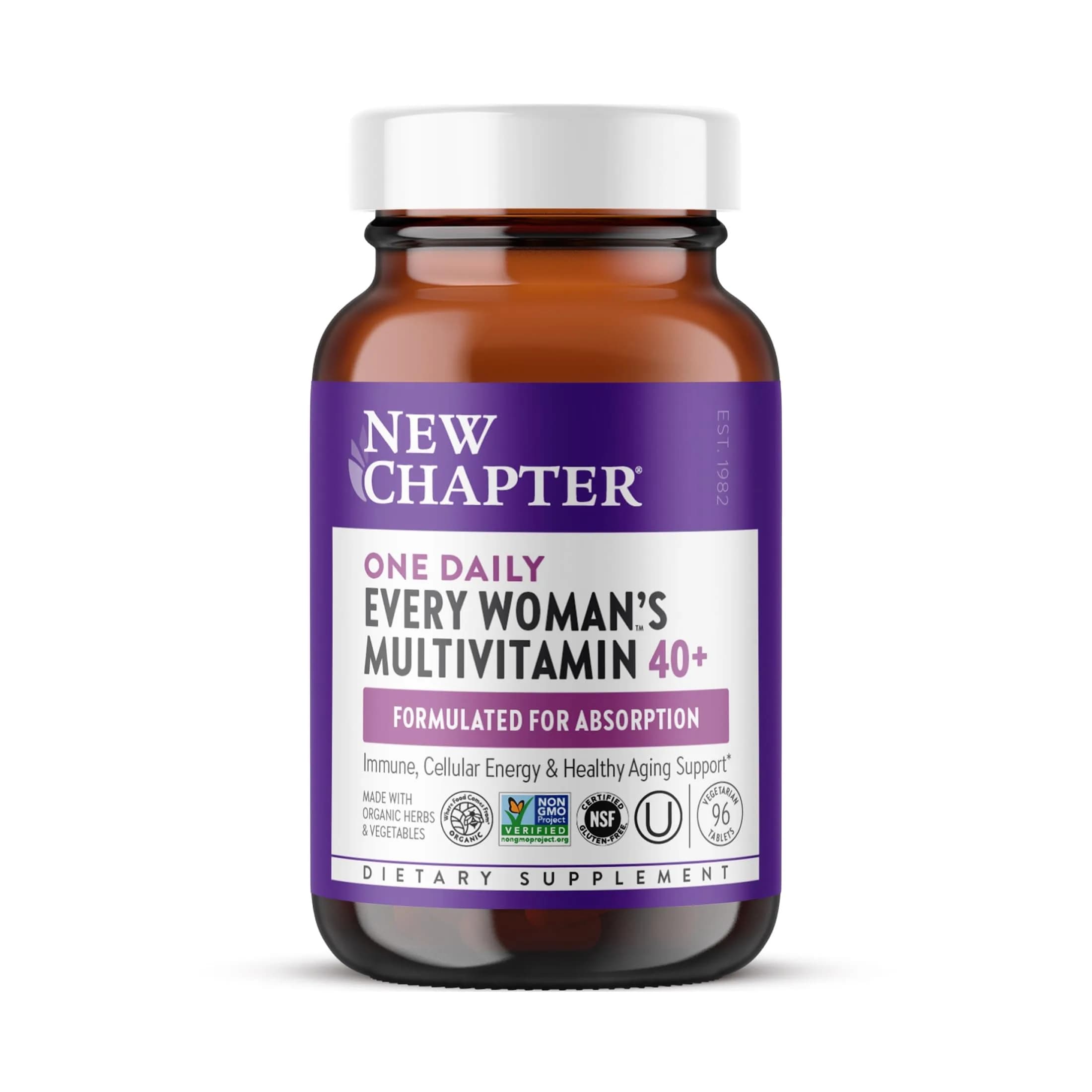 New Chapter Every Woman's One Daily 40+ Multivitamin 96 Tablets | Supports Immune & Bone Health - main product image