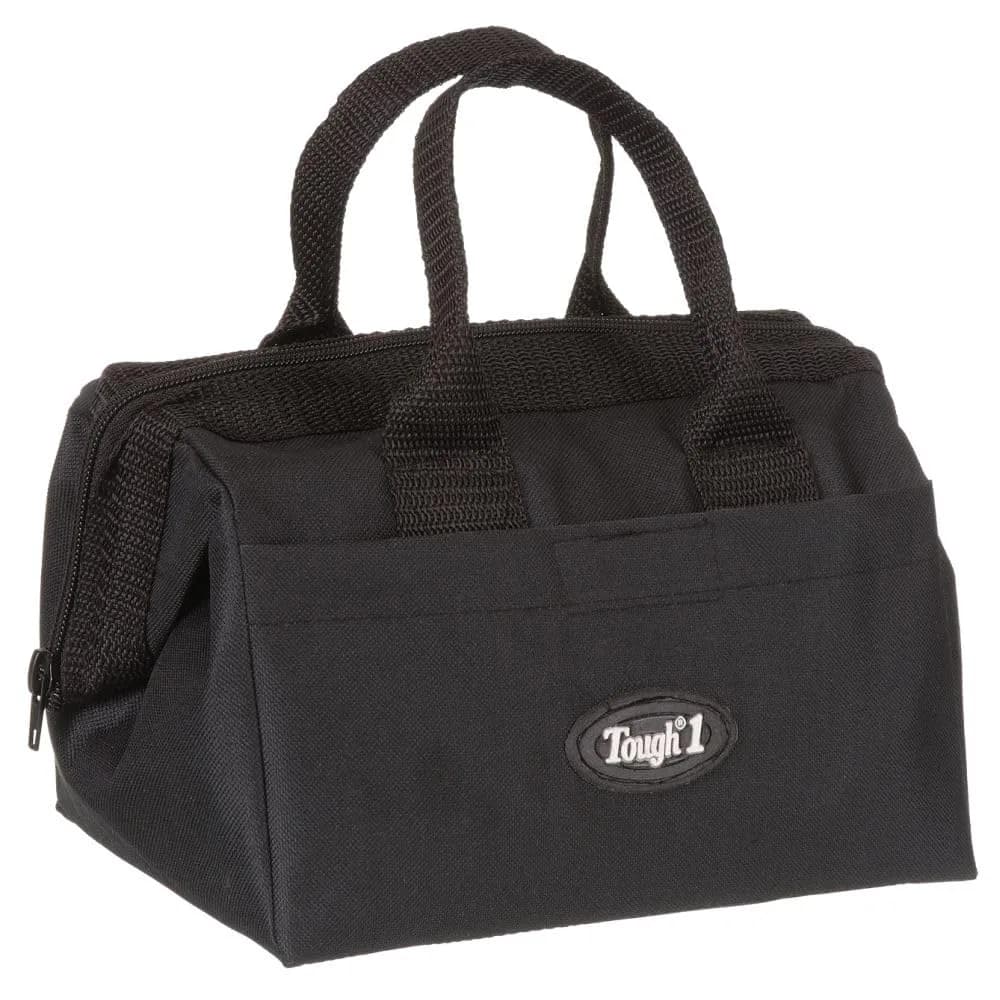 Tough 1 Groomer Accessory Bag - Black | Durable Nylon Show Bag with Zipper and Quick Grip Pockets - main product image